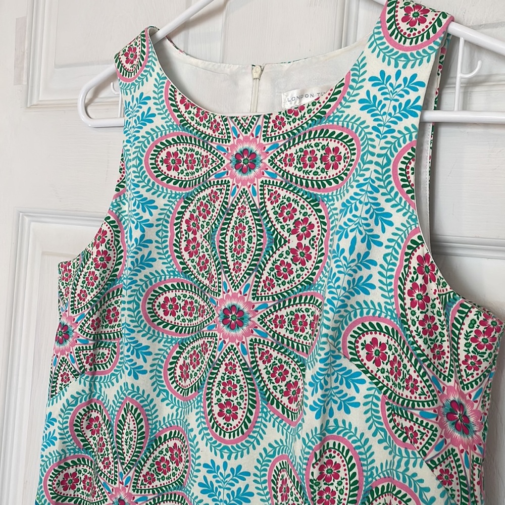 London Times Size 6 Floral Sleeveless Dress - Picture 4 of 10